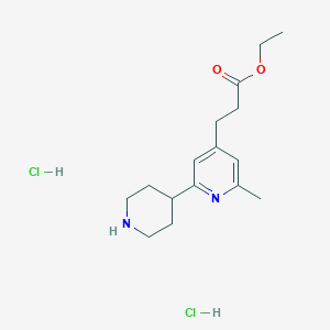 3-(6-Methyl-1',2',3',4',5',6'-hexahydro-[2,4']bipyridinyl-4-yl)-propionic acid ethyl ester dihydrochloride图片