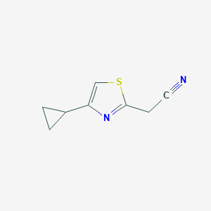 2-(4-Cyclopropyl-1,3-thiazol-2-yl)acetonitrile图片