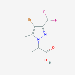 2-(4-Bromo-3-difluoromethyl-5-methyl-pyrazol-1-yl)-propionic acid图片