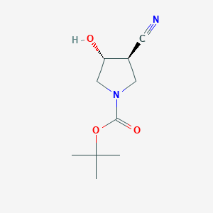 trans-1-Boc-3-cyano-4-hydroxypyrrolidine图片