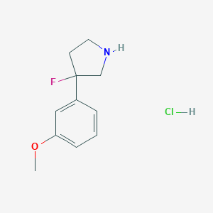 3-Fluoro-3-(3-methoxyphenyl)pyrrolidine Hydrochloride图片