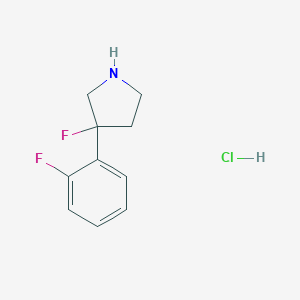 3-fluoro-3-(2-fluorophenyl)pyrrolidine Hydrochloride图片