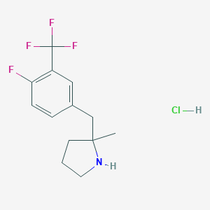 2-{[4-Fluoro-3-(Trifluoromethyl)Phenyl]Methyl}-2-Methylpyrrolidine Hydrochloride图片