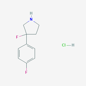 3-fluoro-3-(4-fluorophenyl)pyrrolidine Hydrochloride图片