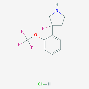 3-Fluoro-3-[2-(Trifluoromethoxy)Phenyl]Pyrrolidine Hydrochloride图片