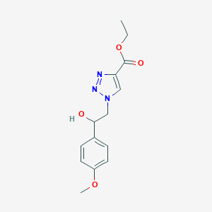 ethyl 1-[2-hydroxy-2-(4-methoxyphenyl)ethyl]-1H-1,2,3-triazole-4-carboxylate图片