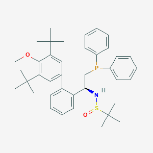 [S(R)]-N-[(1S)-1-[3',5'-双叔丁基-4'-甲氧基[1,1'-联苯]-2-(二苯基膦)乙基]-2-叔丁基亚磺酰胺图片