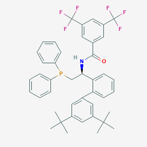 N-[(1S)-1-[3',5'-双(叔丁基)(1,1'-联苯)]-2-(二苯基膦)乙基]-3,5-二(三氟甲基)苯甲酰胺图片