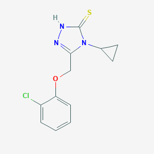 5-(2-Chlorophenoxymethyl)-4-cyclopropyl-4H-1,2,4-triazole-3-thiol图片