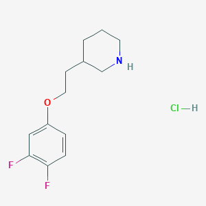 3-[2-(3,4-Difluorophenoxy)ethyl]piperidinehydrochloride图片