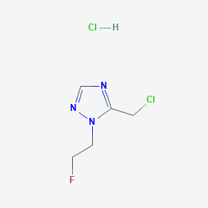 5-(chloromethyl)-1-(2-fluoroethyl)-1H-1,2,4-triazole hydrochloride图片