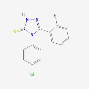 4-(4-Chlorophenyl)-5-(2-fluorophenyl)-4H-1,2,4-triazole-3-thiol图片