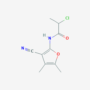 2-chloro-N-(3-cyano-4,5-dimethylfuran-2-yl)propanamide图片