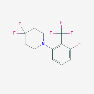 4,4-Difluoro-1-(3-fluoro-2-(trifluoromethyl)-phenyl)piperidine图片