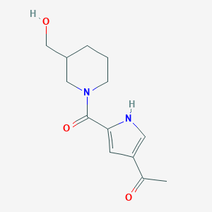 1-{5-[3-(Hydroxymethyl)piperidine-1-carbonyl]-1H-pyrrol-3-yl}ethan-1-one图片