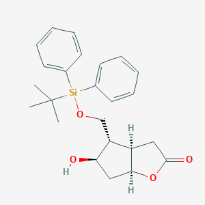 (3aR,4S,5R,6aS)-4-(tert-Butyldiphenylsilyloxy)methyl-5-hydroxy-hexahydro-2H-cyclopenta[b]furan-2-one图片