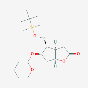 (3aR,4S,5R,6aS)-4-(tert-Butyldimethylsilyloxy)methyl-5-tetrahydropyranyloxy-hexahydro-2H-cyclopenta[b]furan-2-one图片