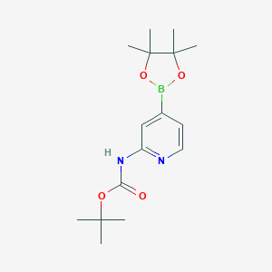 tert-butylN-[4-(tetramethyl-1,3,2-dioxaborolan-2-yl)pyridin-2-yl]carbamate图片