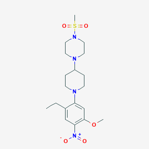 1-(1-(2-ethyl-5-methoxy-4-nitrophenyl)piperidin-4-yl)-4-(methylsulfonyl)piperazine图片