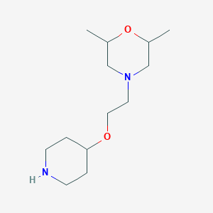 2,6-dimethyl-4-[2-(piperidin-4-yloxy)ethyl]morpholine图片