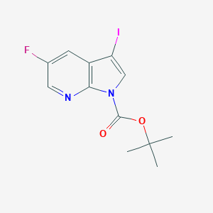 tert-butyl5-fluoro-3-iodo-pyrrolo[2,3-b]pyridine-1-carboxylate图片