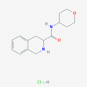 N-(oxan-4-yl)-1,2,3,4-tetrahydroisoquinoline-3-carboxamide hydrochloride图片