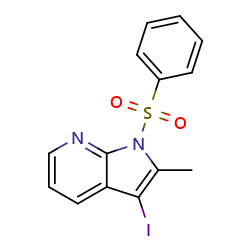 1-(benzenesulfonyl)-3-iodo-2-methyl-1H-pyrrolo[2,3-b]pyridine图片