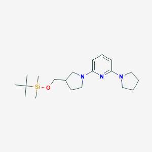 2-(3-((tert-Butyldimethylsilyloxy)methyl)pyrrolidin-1-yl)-6-(pyrrolidin-1-yl)pyridine图片