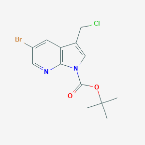 tert-butyl5-bromo-3-(chloromethyl)-1H-pyrrolo[2,3-b]pyridine-1-carboxylate图片