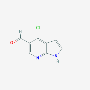 4-chloro-2-methyl-1H-pyrrolo[2,3-b]pyridine-5-carbaldehyde图片