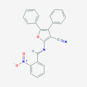 2-{[(E)-(2-Nitrophenyl)methylidene]amino}-4,5-diphenyl-3-furonitrile图片