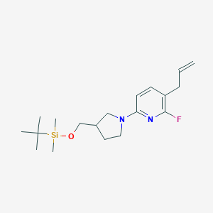 3-Allyl-6-(3-((tert-butyldimethylsilyloxy)methyl)-pyrrolidin-1-yl)-2-fluoropyridine图片