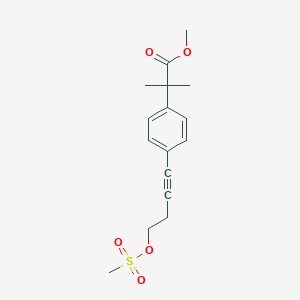 4-[4-(Methanesulfonyloxy)-1-butynyl]-α,α-di(methyl)benzeneacetic Acid,Methyl Ester图片