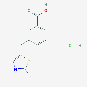 3-[(2-methyl-1,3-thiazol-5-yl)methyl]benzoic acid hydrochloride图片