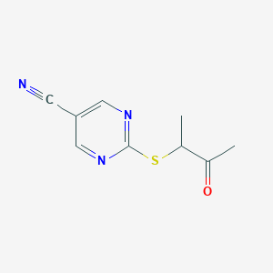 2-[(1-methyl-2-oxopropyl)sulfanyl]-5-pyrimidinecarbonitrile图片