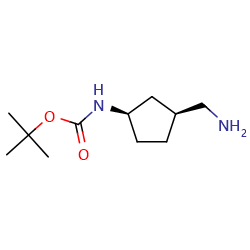 tert-butylN-[(1R,3S)-3-(aminomethyl)cyclopentyl]carbamate图片