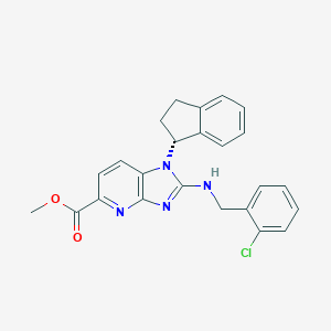 (R)-Methyl 2-(2-chlorobenzylamino)-1-(2,3-dihydro-1H-inden-1-yl)-1H-imidazo[4,5-b]pyridine-5-carboxylate图片