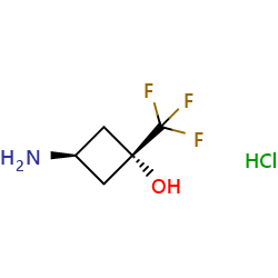 trans-3-amino-1-(trifluoromethyl)cyclobutan-1-olhydrochloride图片