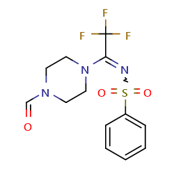 N-[2,2,2-trifluoro-1-(4-formylpiperazin-1-yl)ethylidene]benzenesulfonamide图片