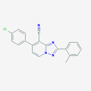 7-(4-Chlorophenyl)-2-(2-methylphenyl)[1,2,4]triazolo[1,5-a]pyridine-8-carbonitrile图片