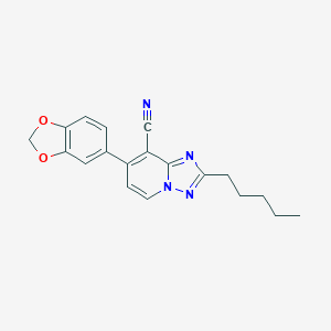 7-(1,3-Benzodioxol-5-yl)-2-pentyl[1,2,4]triazolo[1,5-a]pyridine-8-carbonitrile图片