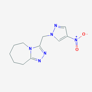 3-[(4-nitro-1H-pyrazol-1-yl)methyl]-6,7,8,9-tetrahydro-5H-[1,2,4]triazolo[4,3-a]azepine图片