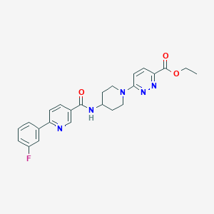 Ethyl 6-(4-(6-(3-fluorophenyl)pyridine-3-carboxamido)piperidin-1-yl)pyridazine-3-carboxylate图片