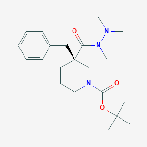 (R)-tert-Butyl 3-benzyl-3-(1,2,2-trimethylhydrazinecarbonyl)piperidine-1-carboxylate图片