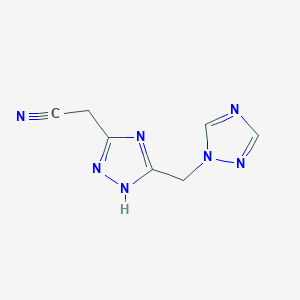 2-[3-(1H-1,2,4-triazol-1-ylmethyl)-1H-1,2,4-triazol-5-yl]acetonitrile图片