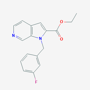ethyl 1-[(3-fluorophenyl)methyl]-1H-pyrrolo[2,3-c]pyridine-2-carboxylate图片