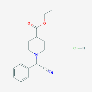 Ethyl 1-[Cyano(phenyl)methyl]piperidine-4-carboxylate Hydrochloride图片