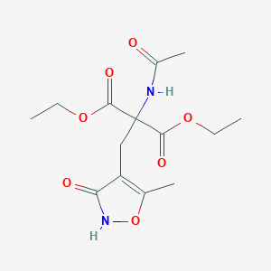 Ethyl 2-Acetamido-2-ethoxycarbonyl-3-[3-hydroxy-5-methylisoxazol-4-yl]propanoate图片