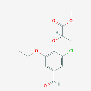 methyl 2-(2-chloro-6-ethoxy-4-formylphenoxy)propanoate图片