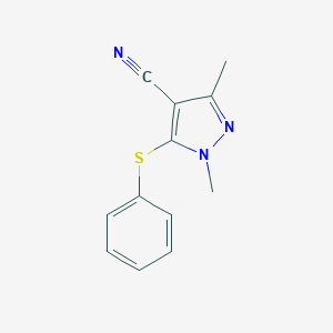 1,3-Dimethyl-5-(phenylsulfanyl)-1H-pyrazole-4-carbonitrile图片